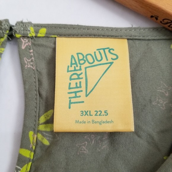 NWT Thereabouts Green Floral Blouse Size 3X - Picture 9 of 10